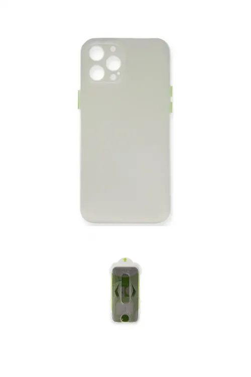 ieg™ iPhone 12 Pro Max Kılıf Yadigar Yansıma Serisi - Siyah Joko Magic 5D Hayalet Cam