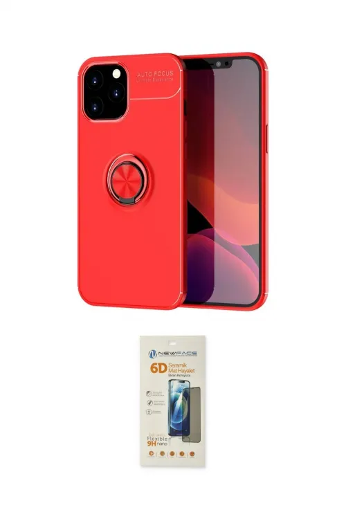 ieg™ iPhone 12 Pro Max Kılıf Yankı Form Prime - Siyah 6D Mat Seramik Hayalet Nano Ekran Koruyucu