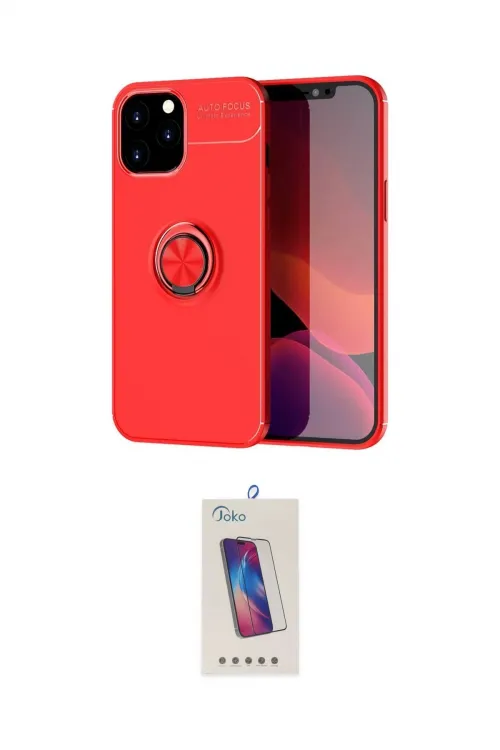 ieg™ iPhone 12 Pro Max Kılıf Yankı Form Prime - Siyah Joko 5D Cam