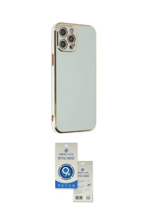 ieg™ iPhone 12 Pro Max Kılıf Yankı Serisi - Şeffaf Royal Nano Ekran Koruyucu