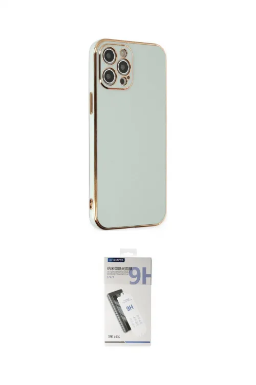 ieg™ iPhone 12 Pro Max Kılıf Yankı Serisi - Şeffaf Uv Polymer Nano Ekran Koruyucu