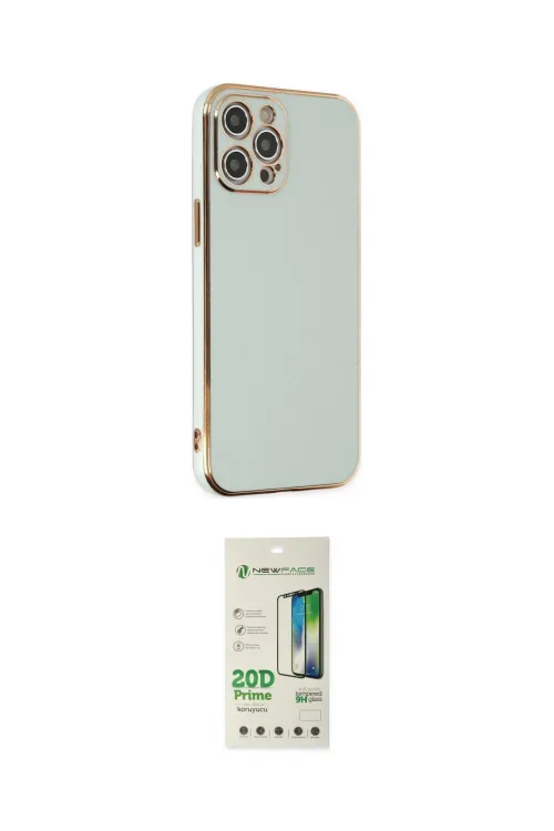 ieg™ iPhone 12 Pro Max Kılıf Yankı Serisi - Siyah 20D Premium Cam Ekran Koruyucu