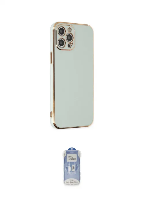 ieg™ iPhone 12 Pro Max Kılıf Yankı Serisi - Siyah Joko Magic 5D Cam