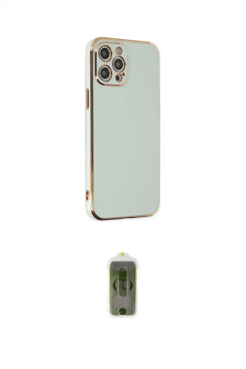 ieg™ iPhone 12 Pro Max Kılıf Yankı Serisi - Siyah Joko Magic 5D Hayalet Cam