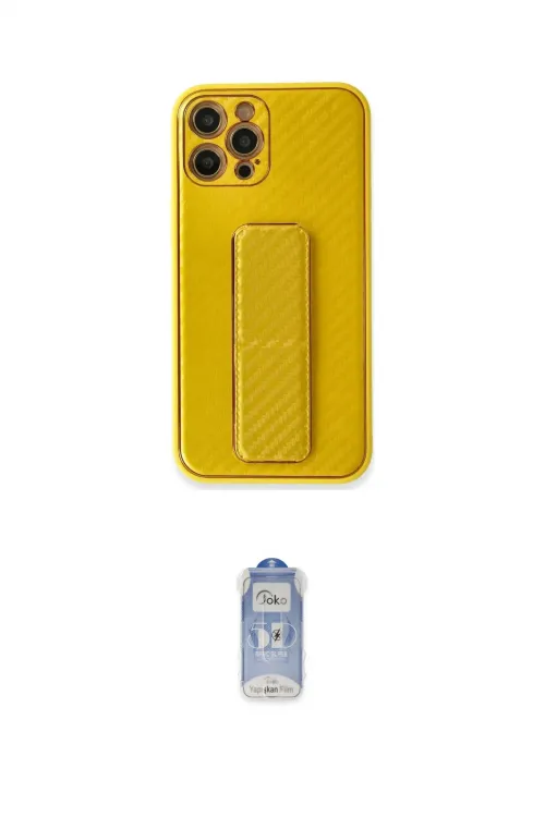 ieg™ iPhone 12 Pro Max Kılıf Yörünge Yansıma - Siyah Joko Magic 5D Cam