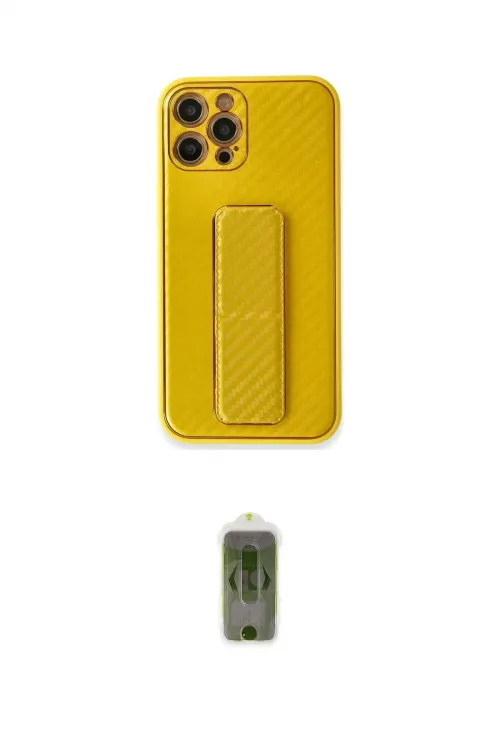 ieg™ iPhone 12 Pro Max Kılıf Yörünge Yansıma - Siyah Joko Magic 5D Hayalet Cam