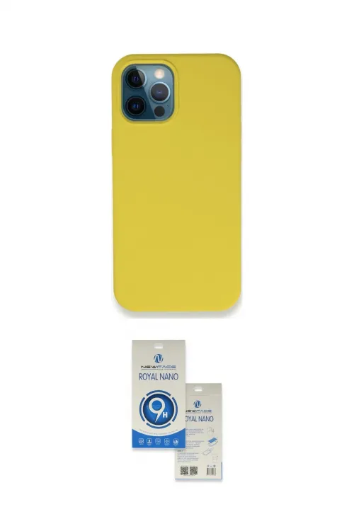ieg™ iPhone 12 Pro Max Kılıf Zirve Modern Özel Seri - Şeffaf Royal Nano Ekran Koruyucu