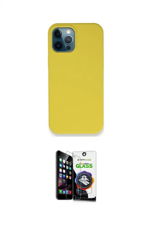 ieg™ iPhone 12 Pro Max Kılıf Zirve Modern Özel Seri - Şeffaf Temperli Cam Ekran Koruyucu