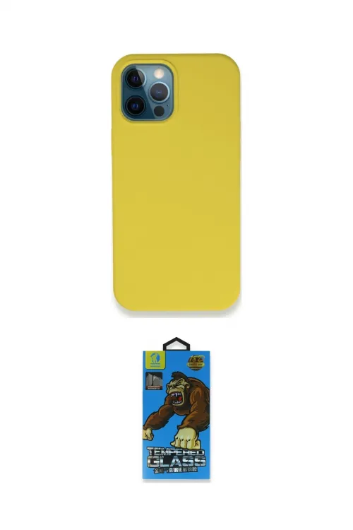 ieg™ iPhone 12 Pro Max Kılıf Zirve Modern Özel Seri - Siyah 18D Cam Ekran Koruyucu