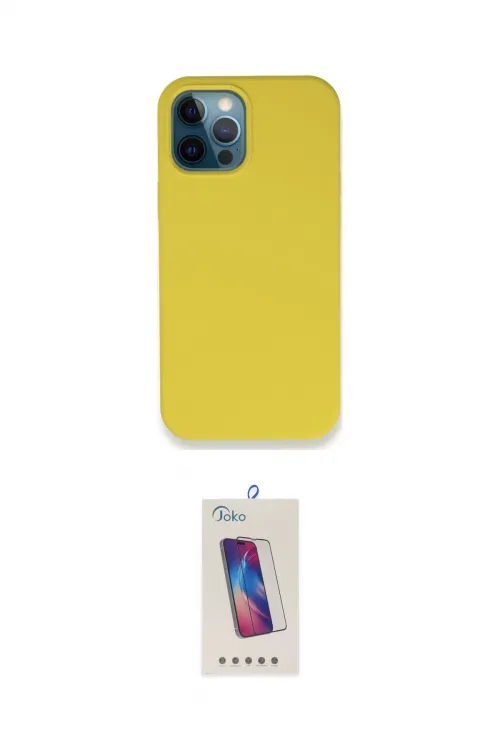 ieg™ iPhone 12 Pro Max Kılıf Zirve Modern Özel Seri - Siyah Joko 5D Cam