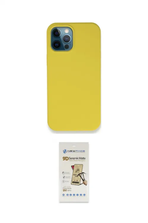 ieg™ iPhone 12 Pro Max Kılıf Zirve Modern Özel Seri - Siyah Mat Seramik Nano Ekran Koruyucu