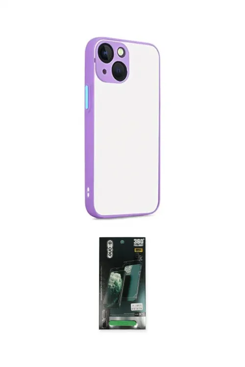 ieg™ iPhone 13 Kılıf Ahenk Çizgi Serisi - Şeffaf 360 Full Body Arka Koruyucu