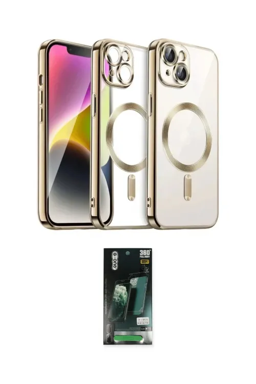 ieg™ iPhone 13 Kılıf Nova Işık Özel Seri - Şeffaf 360 Full Body Arka Koruyucu
