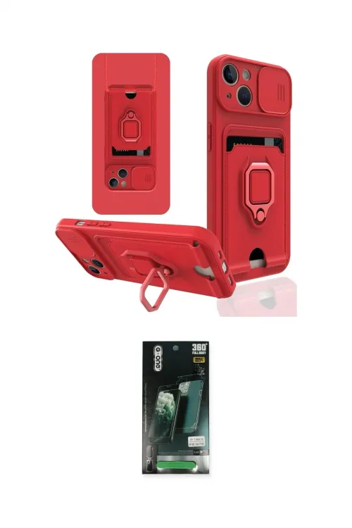 ieg™ iPhone 13 Kılıf Vadi Form Prime - Şeffaf 360 Full Body Arka Koruyucu