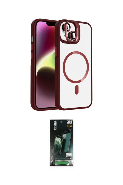 ieg™ iPhone 13 Kılıf Yadigar Asil Koleksiyonu - Şeffaf 360 Full Body Arka Koruyucu