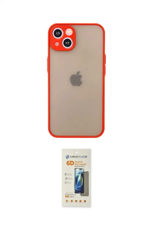 ieg™ iPhone 13 Mini Kılıf Ahenk Çizgi Serisi - Siyah 6D Mat Seramik Hayalet Nano Ekran Koruyucu