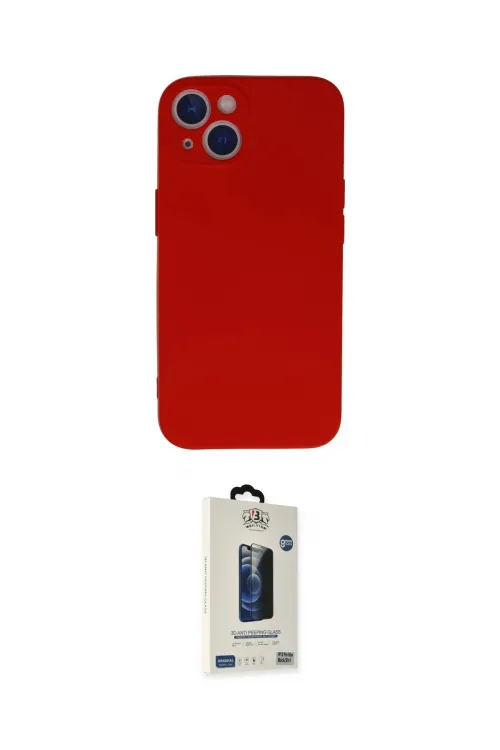 ieg™ iPhone 13 Mini Kılıf Ahenk Serisi - Siyah Bilvis Hayalet Cam Ekran Koruyucu