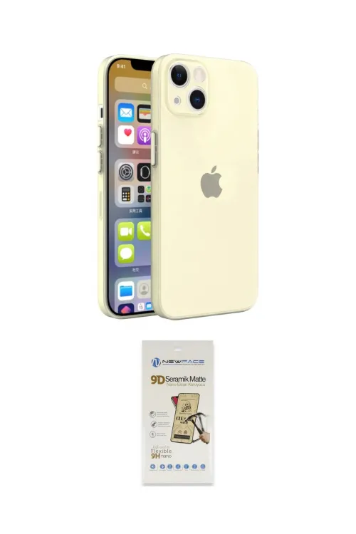 ieg™ iPhone 13 Mini Kılıf Atlas Minimal Prime - Siyah Mat Seramik Nano Ekran Koruyucu