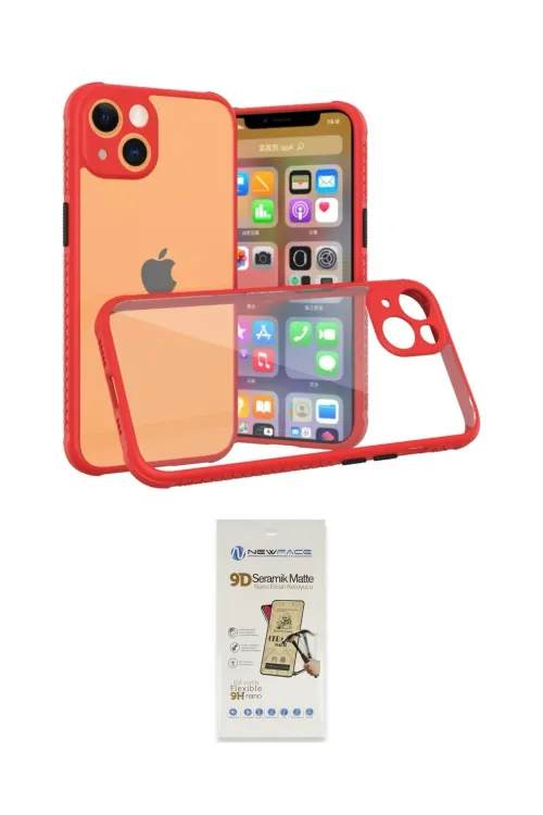 ieg™ iPhone 13 Mini Kılıf Nova Asil Özel Seri - Siyah Mat Seramik Nano Ekran Koruyucu