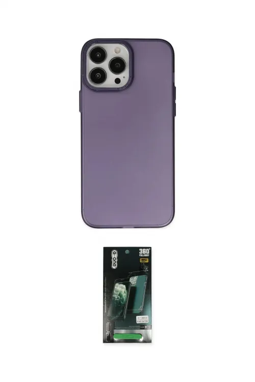 ieg™ iPhone 13 Pro Kılıf Ahenk Çizgi Prime - Şeffaf 360 Full Body Arka Koruyucu