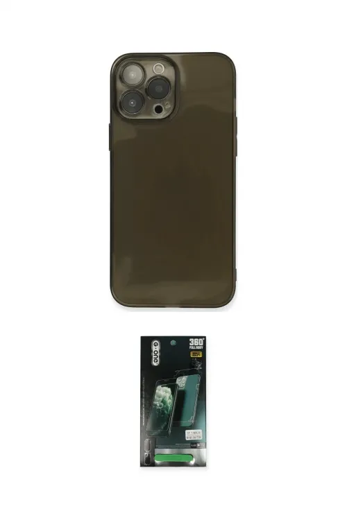 ieg™ iPhone 13 Pro Kılıf Ahenk Doku - Şeffaf 360 Full Body Arka Koruyucu