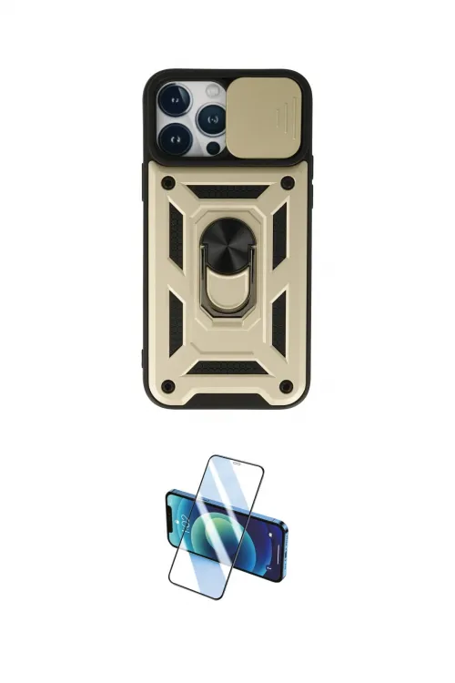 ieg™ iPhone 13 Pro Kılıf Ahenk Klasik - Siyah 3D Antistatik Seramik Nano Ekran Koruyucu