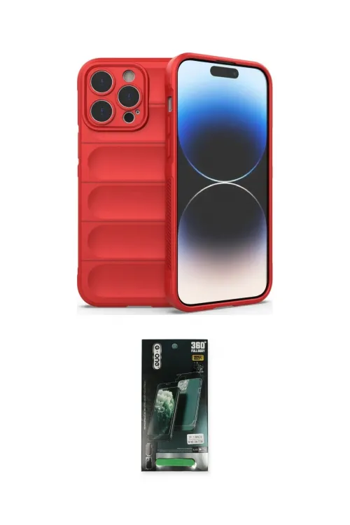 ieg™ iPhone 13 Pro Kılıf Atlas Koleksiyonu - Şeffaf 360 Full Body Arka Koruyucu