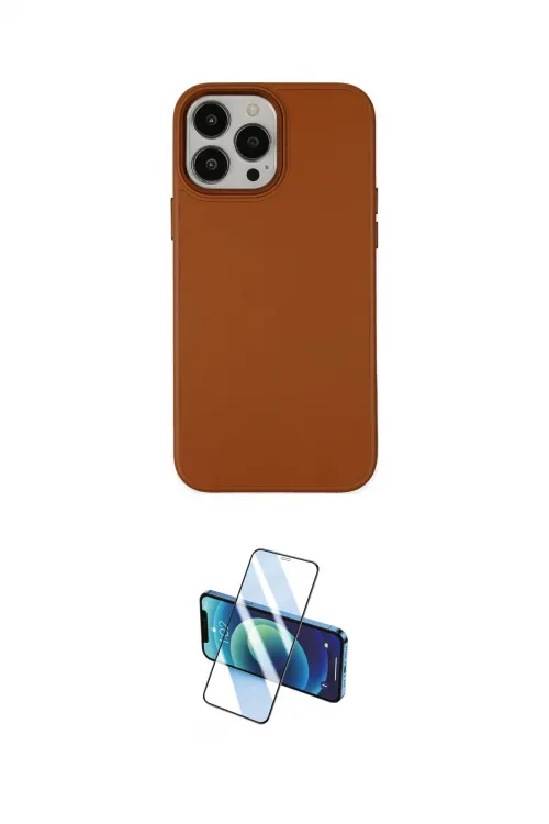 ieg™ iPhone 13 Pro Kılıf Çekirdek Çizgi - Siyah 3D Antistatik Seramik Nano Ekran Koruyucu
