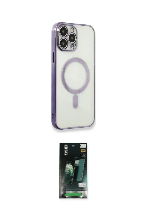 ieg™ iPhone 13 Pro Kılıf Doruk Minimal - Şeffaf 360 Full Body Arka Koruyucu