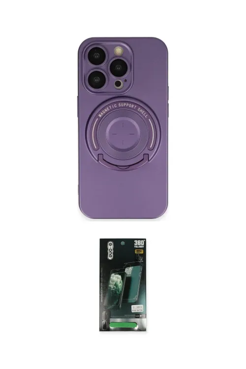 ieg™ iPhone 13 Pro Kılıf Eksen Klasik Prime - Şeffaf 360 Full Body Arka Koruyucu
