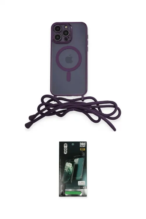 ieg™ iPhone 13 Pro Kılıf Eksen Özel Seri - Şeffaf 360 Full Body Arka Koruyucu