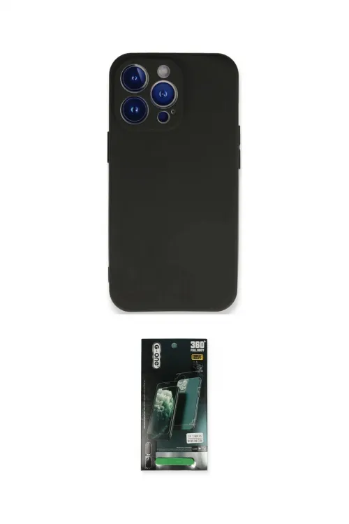 ieg™ iPhone 13 Pro Kılıf Kozmos Yansıma Özel Seri - Şeffaf 360 Full Body Arka Koruyucu