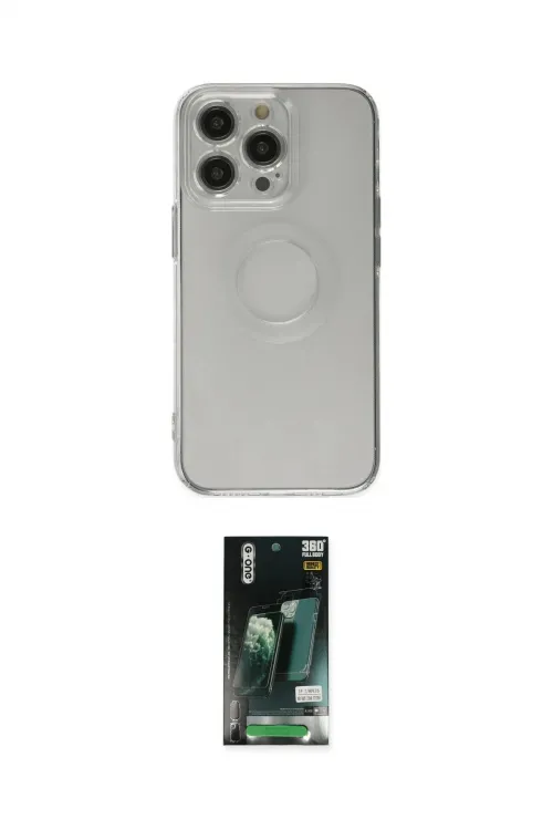 ieg™ iPhone 13 Pro Kılıf Kutup Klasik - Şeffaf 360 Full Body Arka Koruyucu