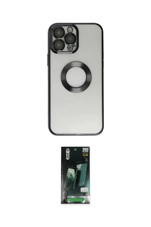 ieg™ iPhone 13 Pro Kılıf Pusula Form - Şeffaf 360 Full Body Arka Koruyucu