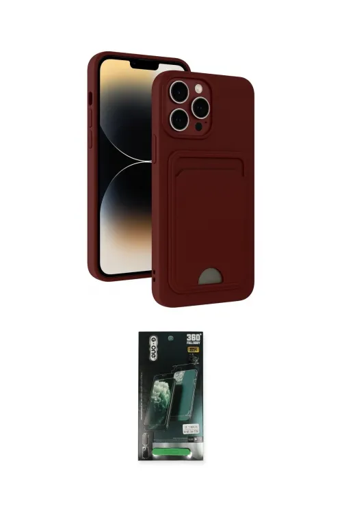 ieg™ iPhone 13 Pro Kılıf Vadi Çizgi Prime - Şeffaf 360 Full Body Arka Koruyucu