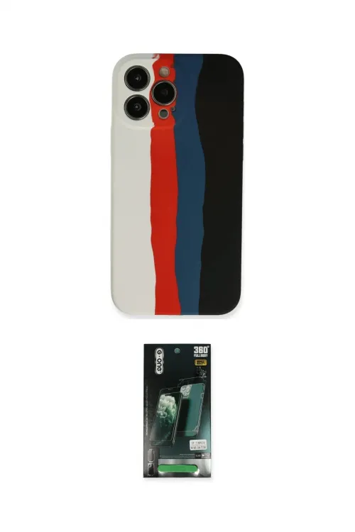 ieg™ iPhone 13 Pro Kılıf Yadigar Çizgi - Şeffaf 360 Full Body Arka Koruyucu