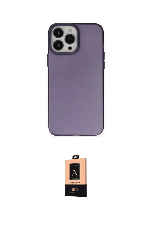 ieg™ iPhone 13 Pro Max Kılıf Ahenk Çizgi Prime - Şeffaf Maxco Cam Ekran Koruyucu