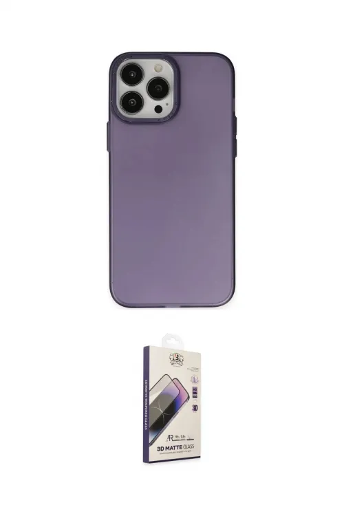 ieg™ iPhone 13 Pro Max Kılıf Ahenk Çizgi Prime - Siyah Bilvis 3D Mat Cam Ekran Koruyucu