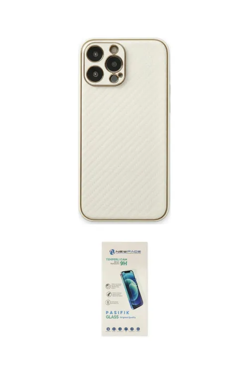 ieg™ iPhone 13 Pro Max Kılıf Ahenk Işık - Şeffaf Pasifik Cam Ekran Koruyucu