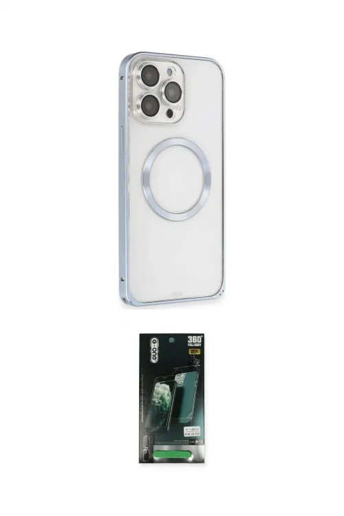 ieg™ iPhone 13 Pro Max Kılıf Ahenk Işık Serisi - Şeffaf 360 Full Body Arka Koruyucu