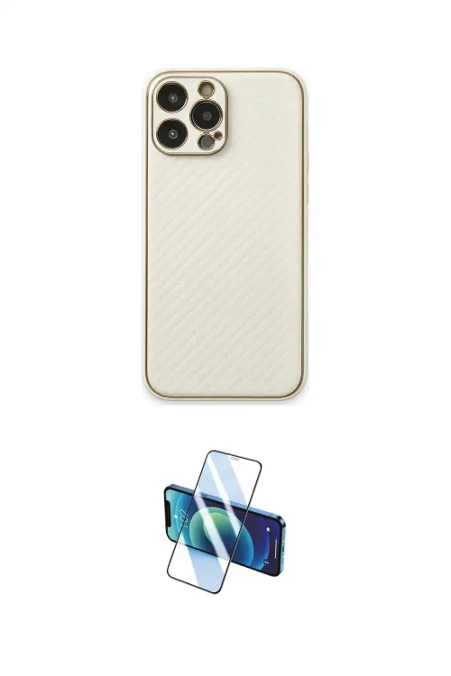 ieg™ iPhone 13 Pro Max Kılıf Ahenk Işık - Siyah 3D Antistatik Cam Ekran Koruyucu
