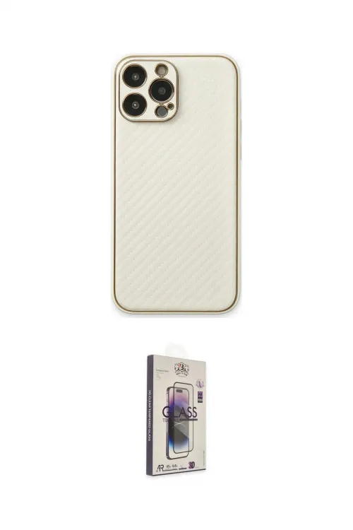 ieg™ iPhone 13 Pro Max Kılıf Ahenk Işık - Siyah Bilvis 3D Cam Ekran Koruyucu