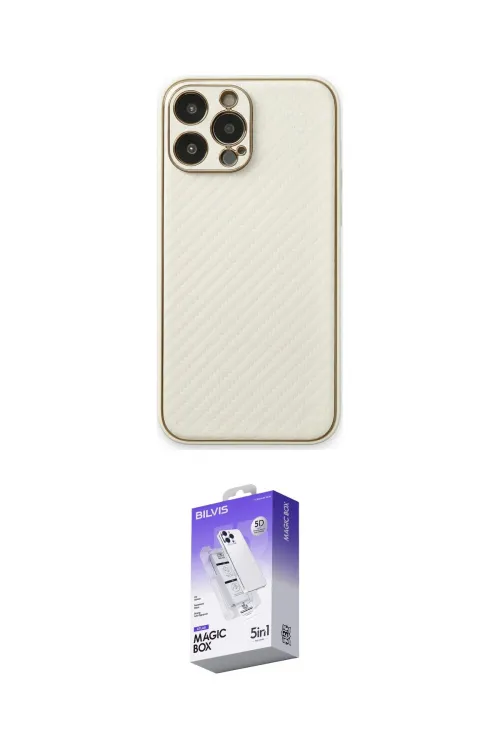 ieg™ iPhone 13 Pro Max Kılıf Ahenk Işık - Siyah Bilvis 5in1 3D Magic Cam Ekran Koruyucu