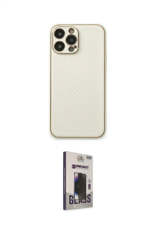 ieg™ iPhone 13 Pro Max Kılıf Ahenk Işık - Siyah Bilvis Hayalet Cam Ekran Koruyucu