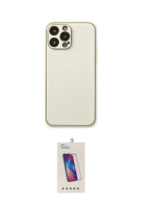 ieg™ iPhone 13 Pro Max Kılıf Ahenk Işık - Siyah Joko 5D Cam