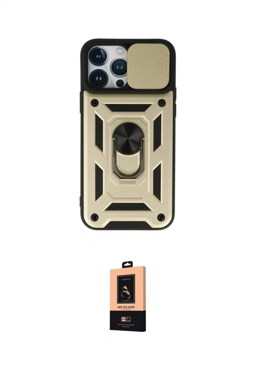 ieg™ iPhone 13 Pro Max Kılıf Ahenk Klasik - Şeffaf Maxco Cam Ekran Koruyucu