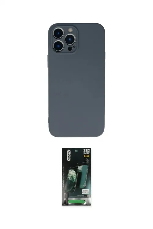 ieg™ iPhone 13 Pro Max Kılıf Ahenk Serisi - Şeffaf 360 Full Body Arka Koruyucu