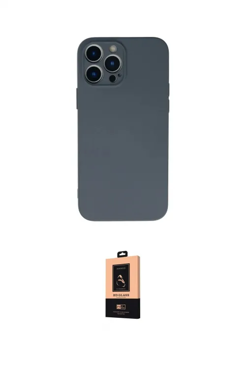 ieg™ iPhone 13 Pro Max Kılıf Ahenk Serisi - Şeffaf Maxco Cam Ekran Koruyucu