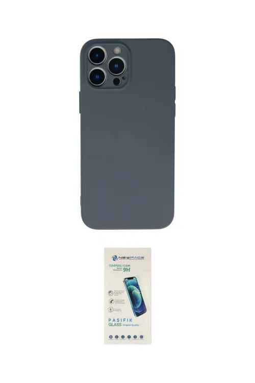 ieg™ iPhone 13 Pro Max Kılıf Ahenk Serisi - Şeffaf Pasifik Cam Ekran Koruyucu