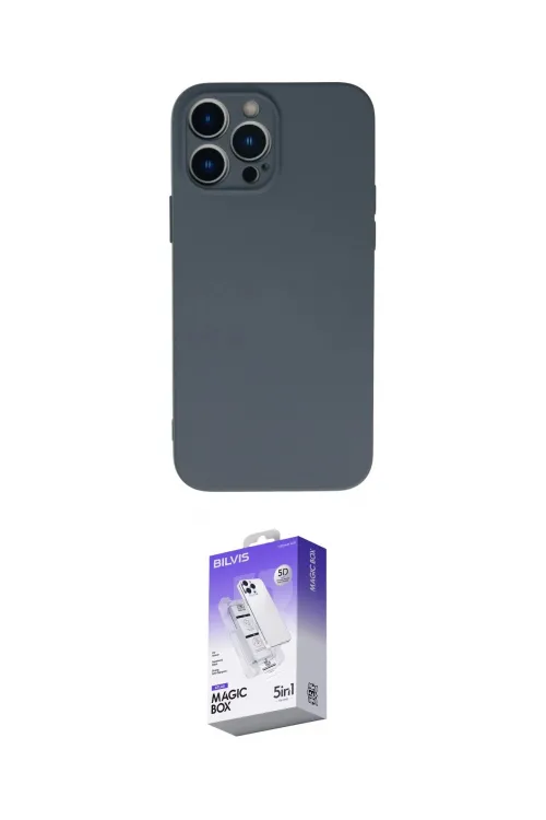 ieg™ iPhone 13 Pro Max Kılıf Ahenk Serisi - Siyah Bilvis 5in1 3D Magic Cam Ekran Koruyucu